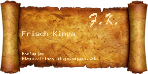 Frisch Kinga névjegykártya
