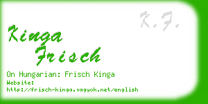 kinga frisch business card